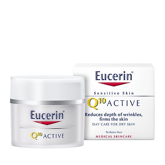 Eucerin Q10 Active Day Cream - Kem dưỡng ngừa lão hóa ban ngày cho da nhạy cảm